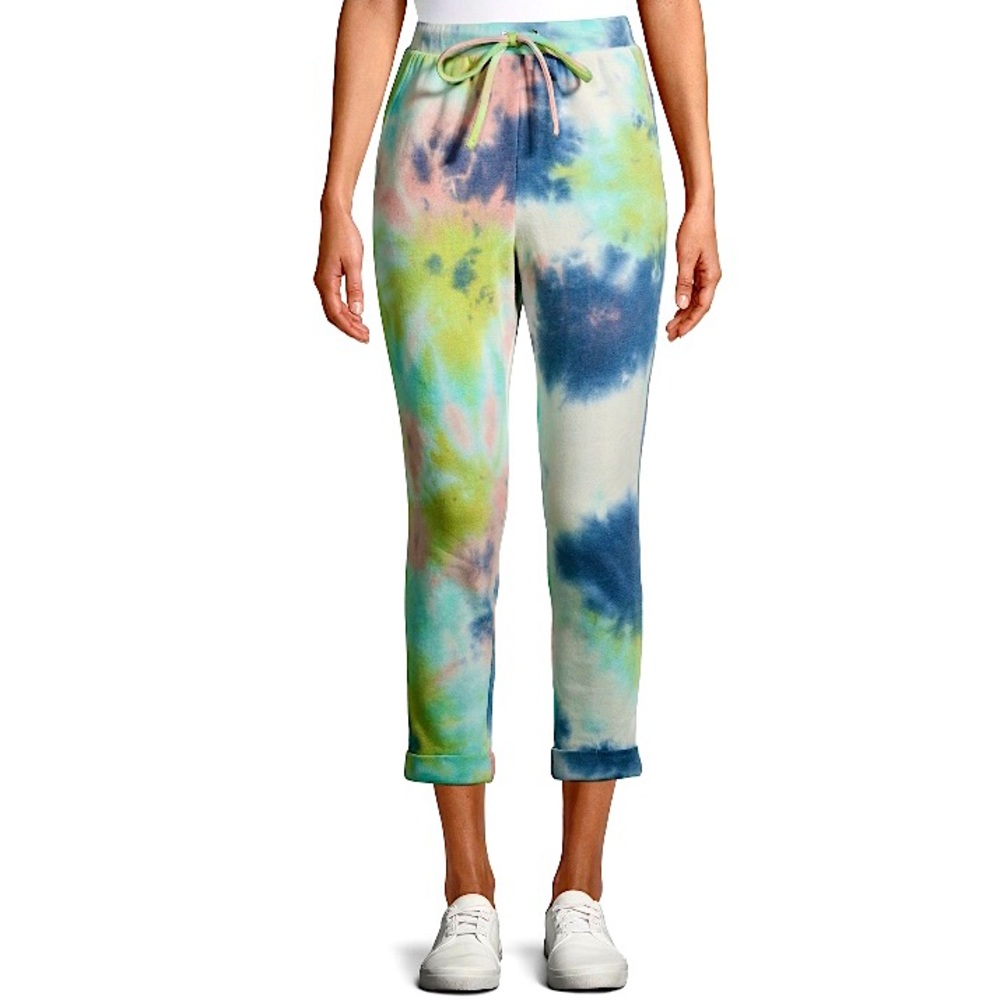 Sunset & Sixth Womens Juniors Cozy Tie Dye Jogger Sweatpants Size Medium 7/9 NEW